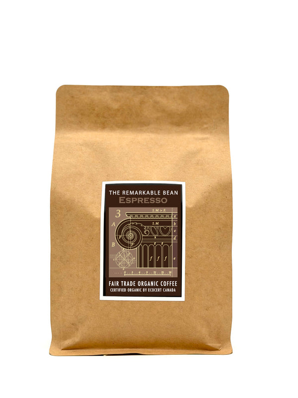 Espresso Certified Organic Coffee—- dark roast- rich, well balanced - 340g- 1 lb/454g