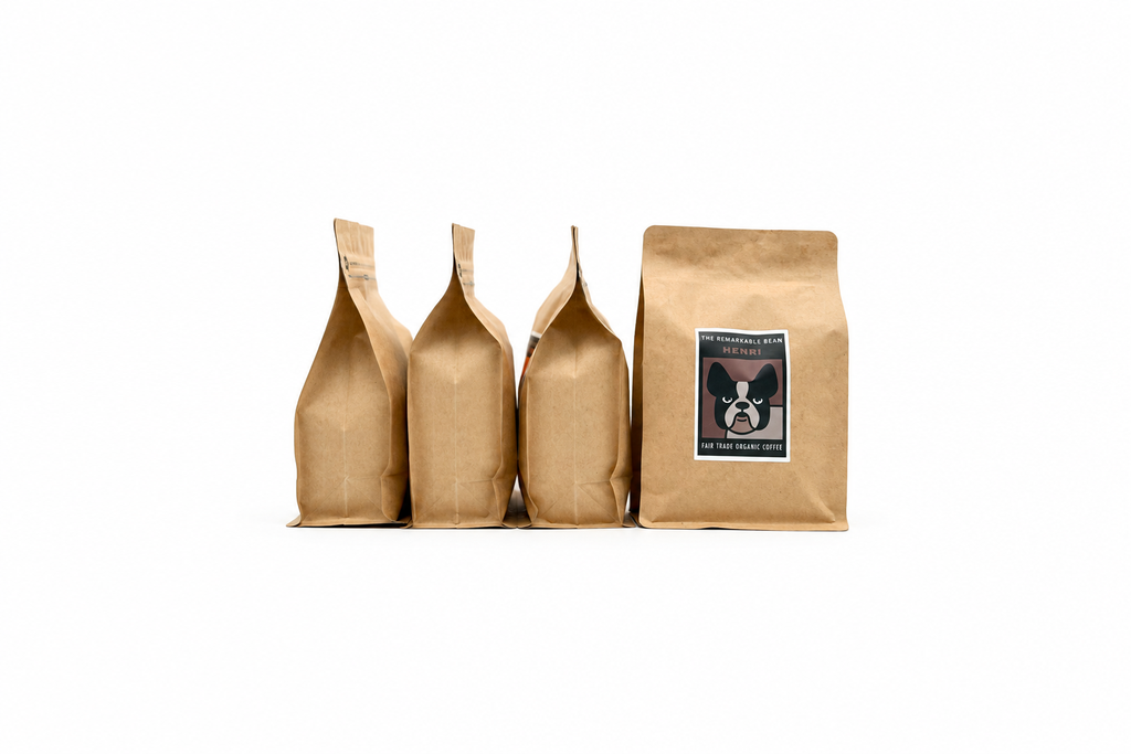 Coffee bags with more white space around them